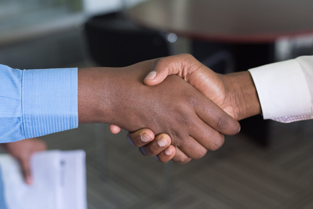 Handshake between businessmen