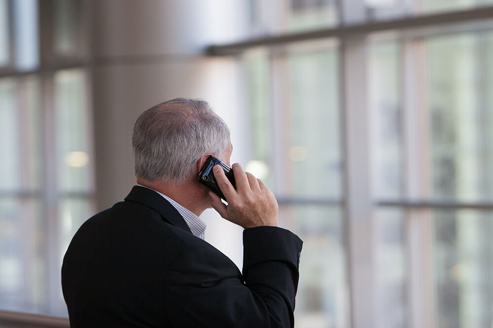 Man making phone call